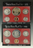 1975 and 1976 Proof Sets in Original Boxes