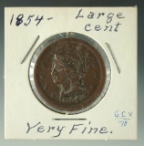 1854 U.S. Large Cent F+ Details