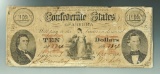 Confederate Sept. 2nd 1861 10 Dollar Note VG