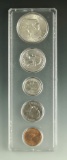 1955 Year Set in Holder Cent – Half Dollar BU