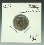 Riga Latvia 1617  Silver Coin VF Details
