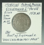 Poland 1531 Silver Groschen Sigismund I VF Details