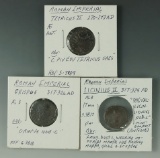 3 Bronze Roman Imperial Coins * See full description for details.