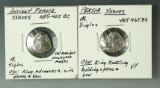 2 Different Persia Xerxes Silver Siglos 485 = 465 BC F-VF