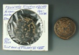 Ptolemaic Kingdom of Egypt Hemi- Drachm 180 – 145 BC and Bronze Head of Zeus 300 – 30 BC