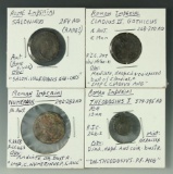 4 Bronze Roman Imperial Coins * See full description for details.