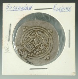 Sassanian Empire Silver Coin VF
