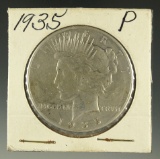 1935 Peace Silver Dollar XF Details