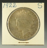1922-S Peace Silver Dollar XF Details