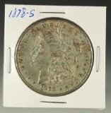 1878-S Morgan Silver Dollar in Holder AU Details