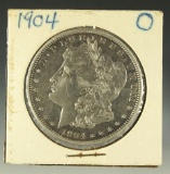 1904-O Morgan Silver Dollar in Holder XF Details