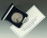 2002-P Salt Lake Olympic Proof Commemorative Silver Dollar in Original Box with COA