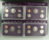 1985, 1987,1990 and 1992 Proof Sets in Original Boxes