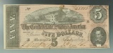 Confederate Feb. 17th 1864 5 Dollar Note AU