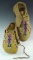 Nicely beaded circa 1900 Cheyenne leather moccasins. Deaccessioned Museum artifact.