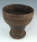 Colonial Inca wood drinking (beer) cup with an old mend on one side found at Cusco Peru.