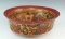 Mayan classic period solid bowl with a fluted bottom featuring six dignitaries.