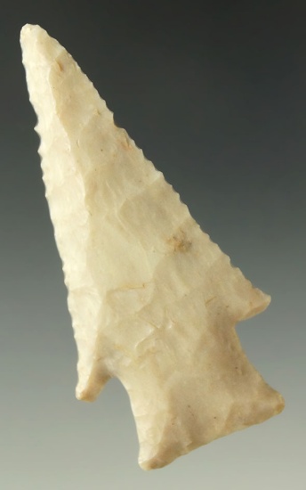 2 7/8" Hardin made from Burlington Flint found in Adams County Illinois. Ex. Len Weidner.