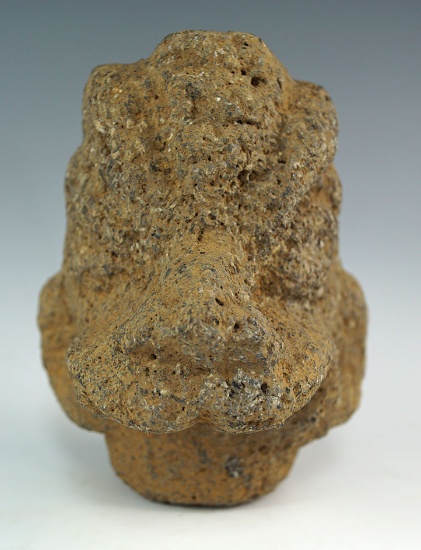 5 1/2" carved stone effigy head made from Andesite.  Collected in Costa Rica by Ian Szymanowski.