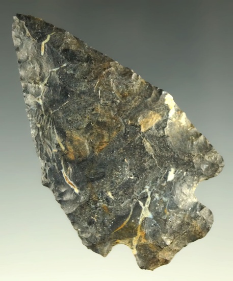 2 13/16" Pentagonal Point - Coshocton Flint found in Stark County Ohio. Partain COA.