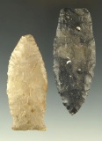 Pair of Paleo points found in Ohio, largest is 2 5/8