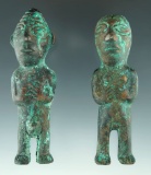 Paccha Pappa / Paccha Mama father & mother Earth deities from the Inca. Copper/mixed metal.