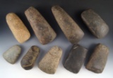 Group lot of stone celts found on a shelf in the basement of a circa 1700s farmhouse in New York