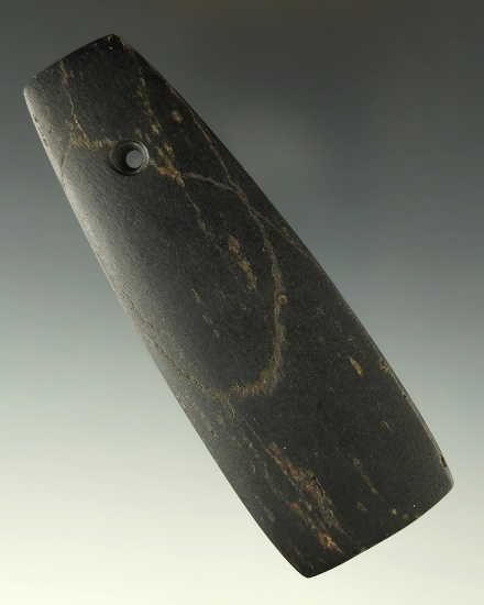 3 15/16" Hopewell Trapezoidal Pendant- Fairfield Co., Ohio. Ex. George Carroll, Jim Hawks Collection