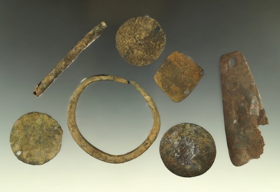 Unique group of assorted copper and metal historic artifacts - Columbia River.