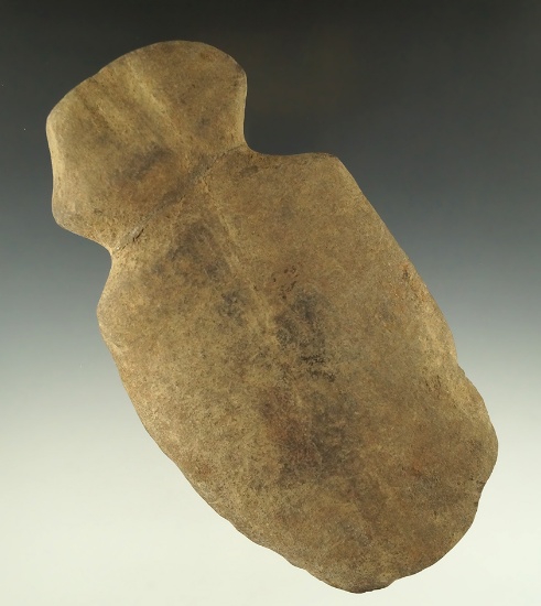 6"  full grooved stone Axe - New Jersey. This item has been broken and glued in the groove area.