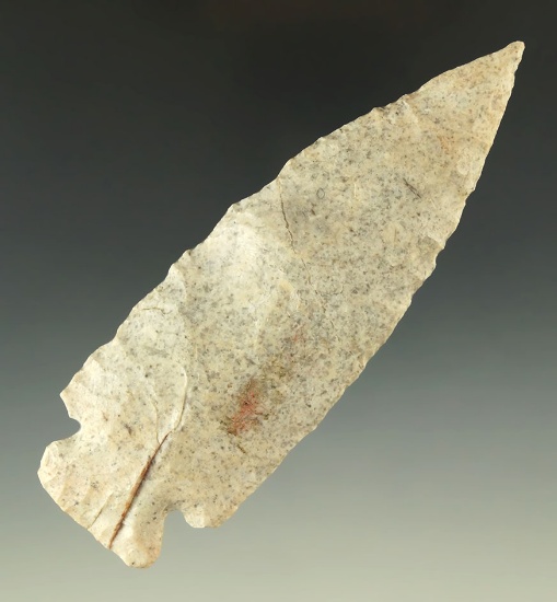 4 9/16" Etley made from attractive fossil Flint found in Missouri. Comes with a Rogers COA.