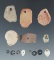 Group of pendants and beads including shell and stone - New Mexico.