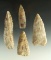 Set of four assorted Flint artifacts found near the Columbia River, all have some damage.