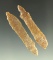 Pair of nicely styled arrowheads that are 2