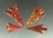 Set of four Columbia River Gempoints in nice condition, largest is 1 3/16
