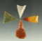Ex. Museum! 4  triangular arrowheads found in the southwestern U.S. from the Charlie Shewey.