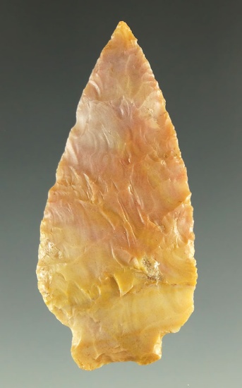 1 7/8" Hanna point made from multi-colored agate found in Mesa County Colorado.