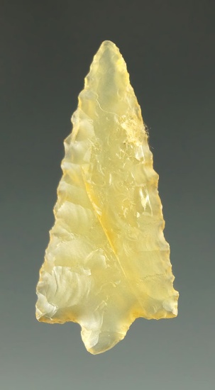 1 5/16" Wallula made from nicely patinated clear/yellow tint agate that is highly translucent.