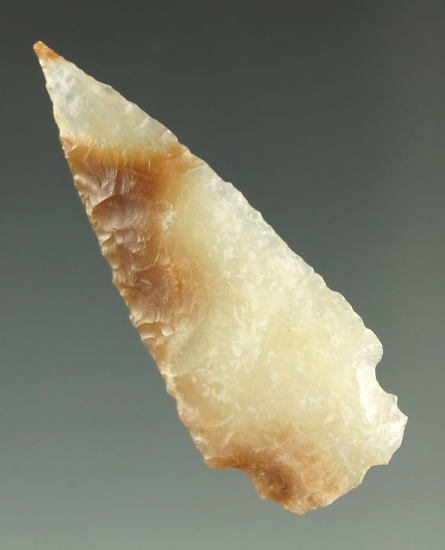 1 3/4" Hanna point made from semi translucent agate found in Natrona County Wyoming.