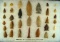 Excellent set of 32 NE Colorado Arrowheads And Drills, largest is 2 5/8