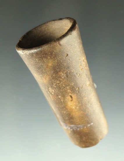 2 1/16" Stone Pipe with some rim damage around base  found near the Salinas River, California