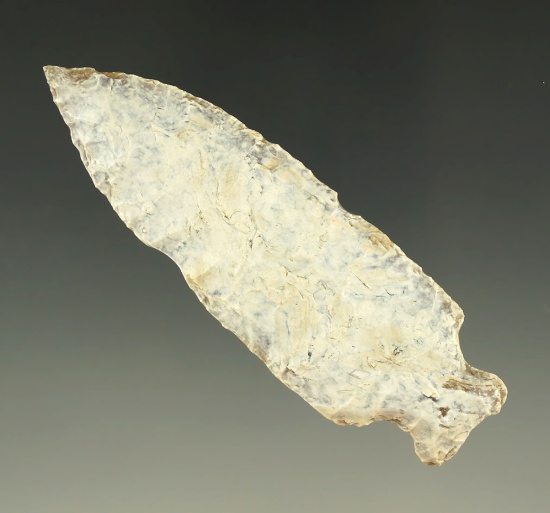 Very heavy patina on this 3 1/16" Hanna point found in the Plains area.