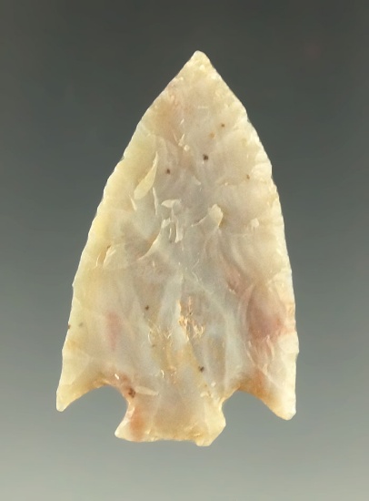 1 11/16" Cornernotch arrowhead made from nicely translucent material.