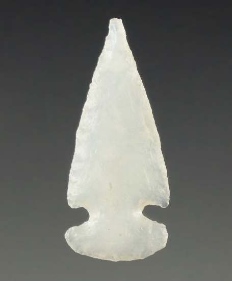 Excellent flaking on this delicate 13/16" Bonito Sidenotch - Highly translucent chalcedony.