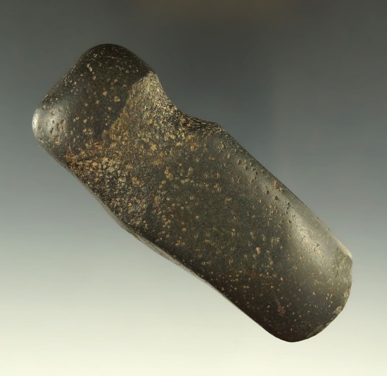 Uniquely crafted 3 13/16" long 3/4 grooved miniature Axe found in Kansas.