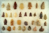 Group of assorted Flint artifacts found in the Kansas/Colorado area. Largest is 1 3/4