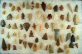 Large assortment of Great Plains area flaked artifacts representing various styles & materials.