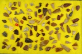 Very large group of assorted Kansas area arrowheads, tools and ornaments largest is 1 11/16