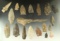 Set of assorted Ohio Flint arrowheads and a 6 1/4