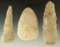 Set of 3 Flint Blades, largest is 4 1/8